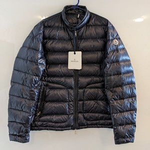 Moncler Acorus (Navy) Short Down Jacket - Size 6